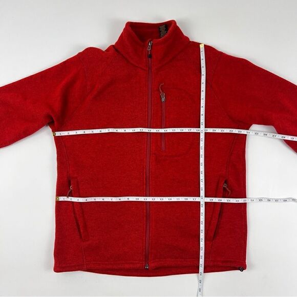 Orvis Trout Bum Brunt Orange FLEECE Zip-up jacket Size L - Picture 7 of 8